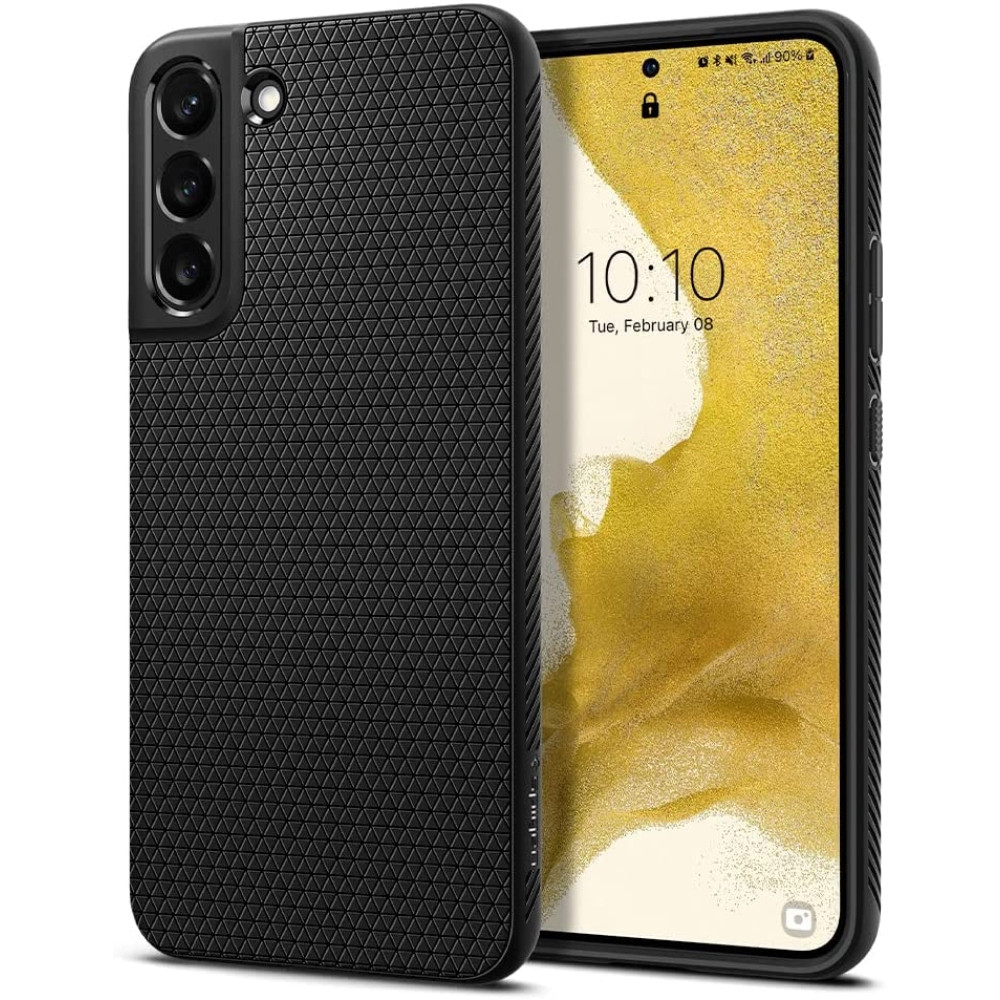 Spigen Θήκη Σιλικόνης Liquid Air - Samsung Galaxy S22 5G - Matte Black (ACS03987)