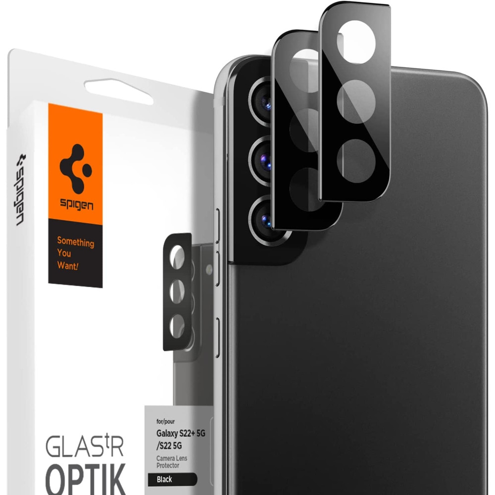 Spigen GLAS.tR OPTIK Camera Lens Protector - Samsung Galaxy S22 5G / S22 Plus 5G - 2 Τεμάχια - Black (AGL04146)
