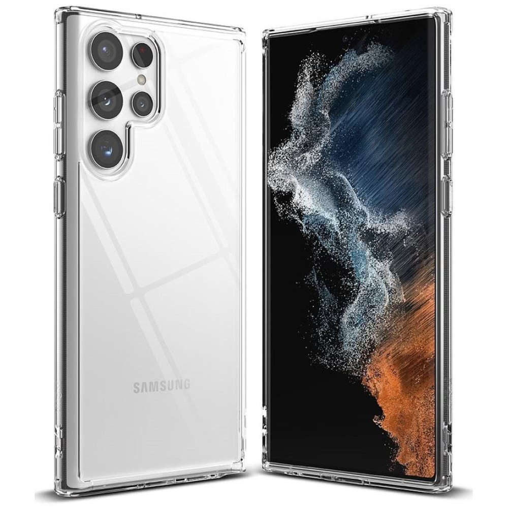 Ringke Fusion Σκληρή Θήκη με TPU Bumper - Samsung Galaxy S22 Ultra 5G - Clear (8809848202841)