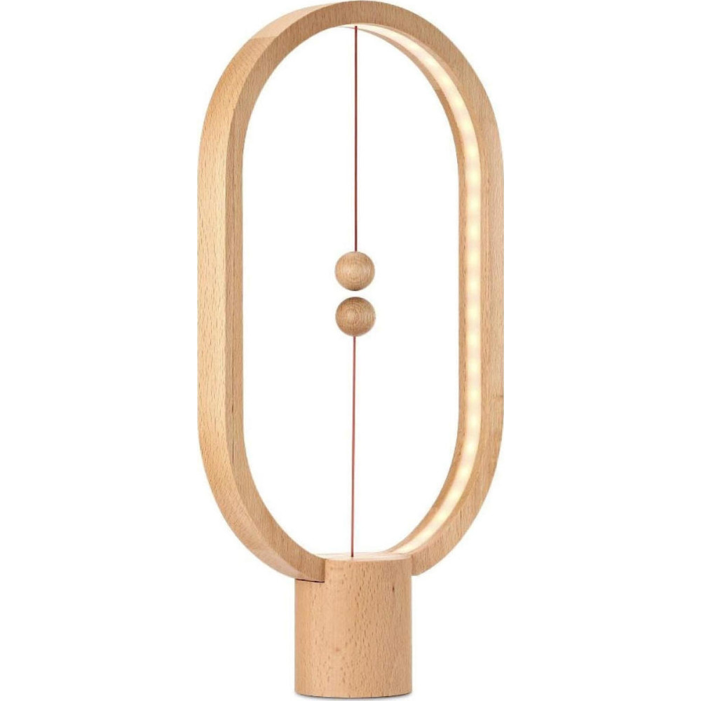Allocacoc Heng Balance Lamp Ellipse - Διακοσμητικό Φωτιστικό με Μαγνητικό Διακόπτη - Light Wood - 2 Έτη Εγγύηση (DH0037/HBLEUB)