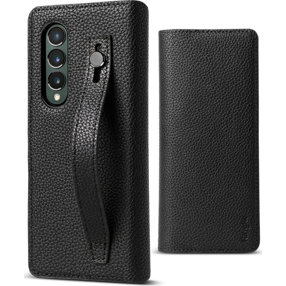 Ringke Folio Signature EZ Strap Θήκη - Πορτοφόλι Samsung Galaxy Z Fold3 5G με Ιμάντα Χειρός - Black (8809818845801)