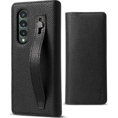 Ringke Folio Signature EZ Strap Θήκη - Πορτοφόλι Samsung Galaxy Z Fold3 5G με Ιμάντα Χειρός - Black (8809818845801)