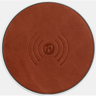 iCarer NW180 Genuine Leather Wireless Charging - Δερμάτινη Βάση Ασύρματης Φόρτισης Qi - 1A - Brown (IWXC001-BN)