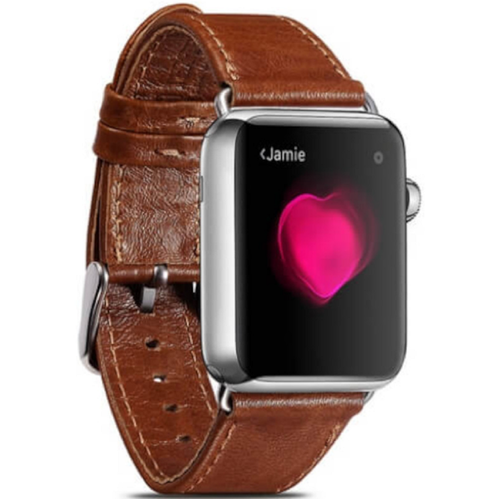 iCarer Watch Band - Δερμάτινο Λουράκι Apple Watch SE/11/10/9/8/7/6/5/4 (42/41/40mm) - Brown (RIW103)