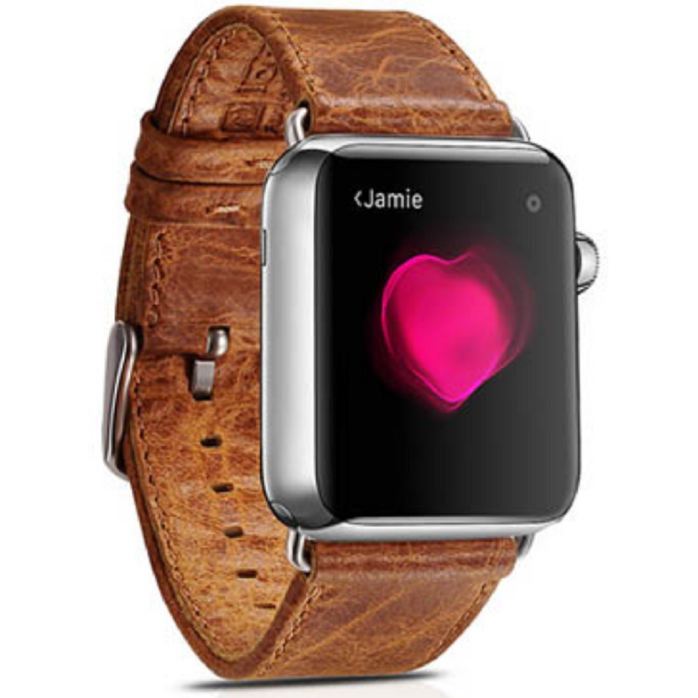 iCarer Watch Band - Δερμάτινο Λουράκι Apple Watch Ultra2/Ultra1/SE/10/9/8/7/6/5/4 (49/46/45/44mm) - Brown (RIW104)