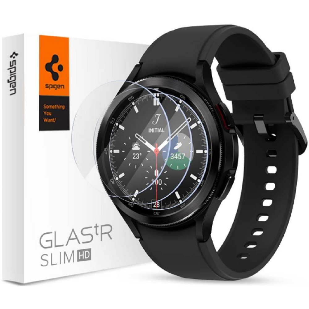 Spigen Tempered Glass GLAS.tR Slim HD - Αντιχαρακτικό Γυαλί Οθόνης Samsung Galaxy Watch Classic 4 42mm / Watch 3 41mm - Clear - 3 Τεμάχια (AGL03843)