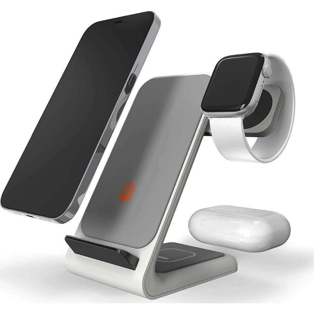 STM Charge Tree Swing - Βάση Ασύρματης Φόρτισης για Smartphone / Airpods / Apple Watch - 15W - White - 2 Έτη Εγγύηση (STM-931-323Z-01)