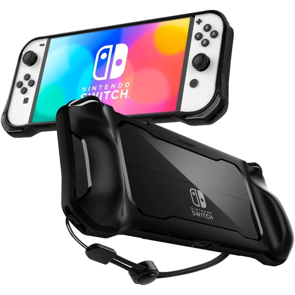Spigen Θήκη Rugged Armor Nintendo Switch OLED - Matte Black (ACS04020)