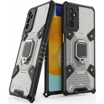 Vivid Honeycomb Armor - Ανθεκτική Θήκη Samsung Galaxy M52 5G με Μεταλλικό Ring Holder - Black (UNARMORGALAXYM52BK)