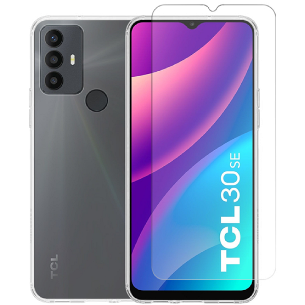 Vivid Σετ Διάφανη Θήκη Σιλικόνης & Tempered Glass - TCL 30 SE / 306 - Transparent (VIGELLY231GLASSTN)