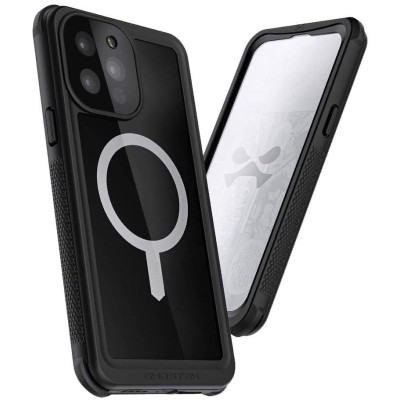 Ghostek Nautical 4 - Ανθεκτική Αδιάβροχη Θήκη MagSafe με Περιστρεφόμενο Κλιπ Ζώνης - Apple iPhone 13 Pro - Black (GHOCAS2879)