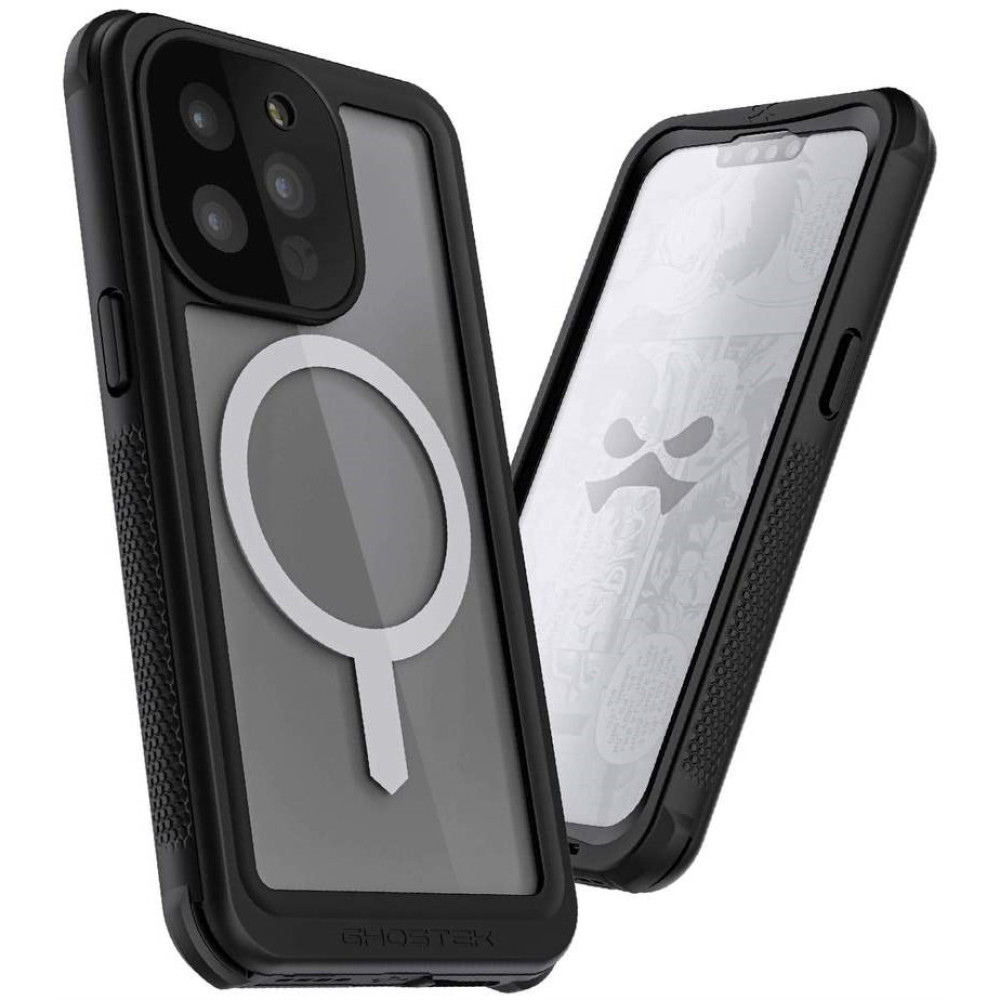 Ghostek Nautical 4 - Ανθεκτική Αδιάβροχη Θήκη MagSafe με Περιστρεφόμενο Κλιπ Ζώνης - Apple iPhone 13 Pro - Clear (GHOCAS2880)