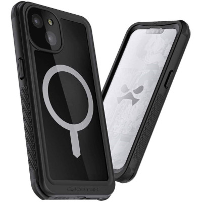 Ghostek Nautical 4 - Ανθεκτική Αδιάβροχη Θήκη MagSafe με Περιστρεφόμενο Κλιπ Ζώνης - Apple iPhone 13 - Black (GHOCAS2877)