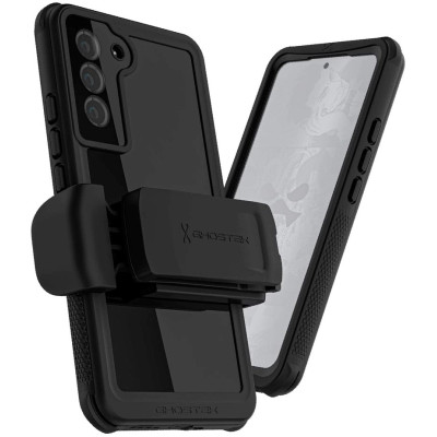Ghostek Nautical 4 - Ανθεκτική Αδιάβροχη Θήκη με Περιστρεφόμενο Κλιπ Ζώνης - Samsung Galaxy S22 Plus 5G - Black (GHOCAS3026)