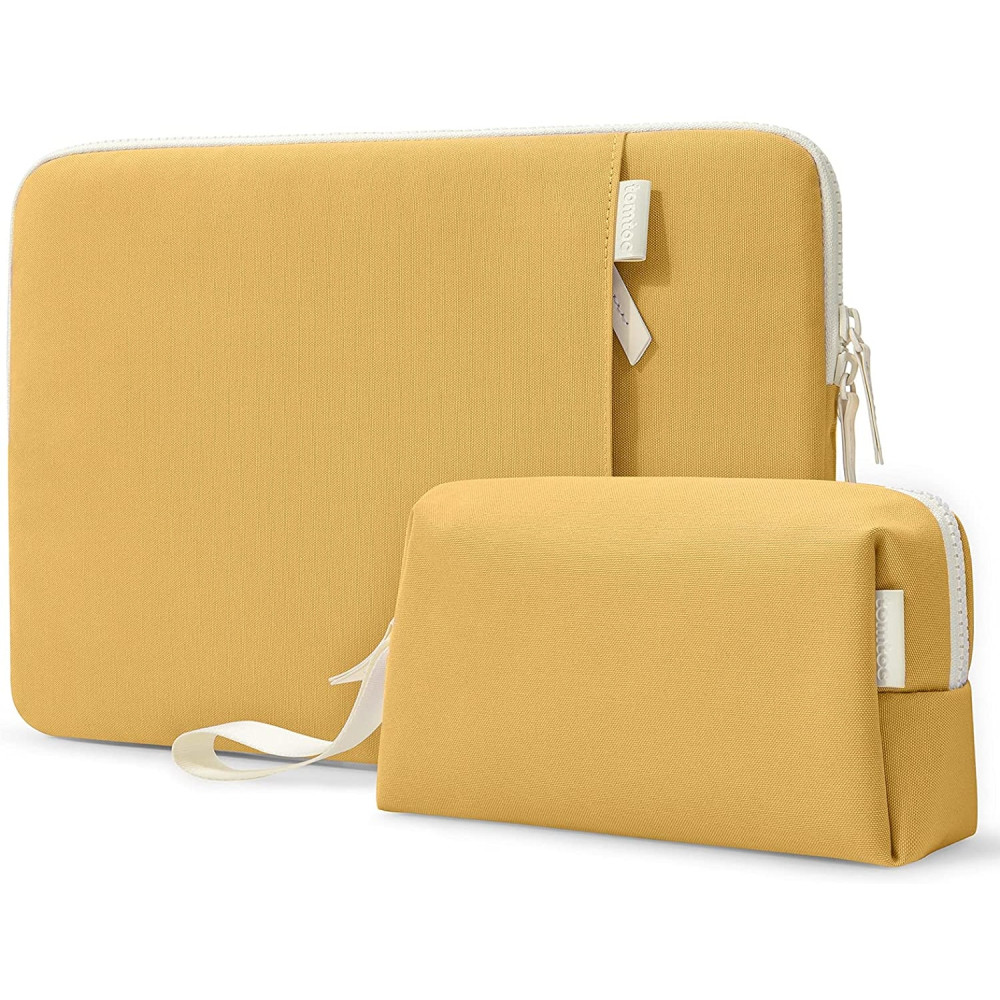 Tomtoc Chic Lady Sleeve Jelly - Σετ Θήκη για Laptop έως 13" και Accessory Jelly Pouch Θήκη για Αξεσουάρ - Chess Yellow (A23-C02Y01)