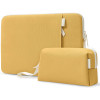 Tomtoc Chic Lady Sleeve Jelly - Σετ Θήκη για Laptop έως 13" και Accessory Jelly Pouch Θήκη για Αξεσουάρ - Chess Yellow (A23-C02Y01)