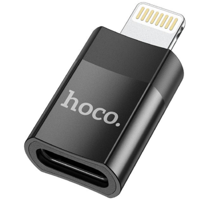 Hoco UA17 Adapter - Αντάπτορας Lightning (male) σε Type-C (female) - 2Α - Black (6931474761996)
