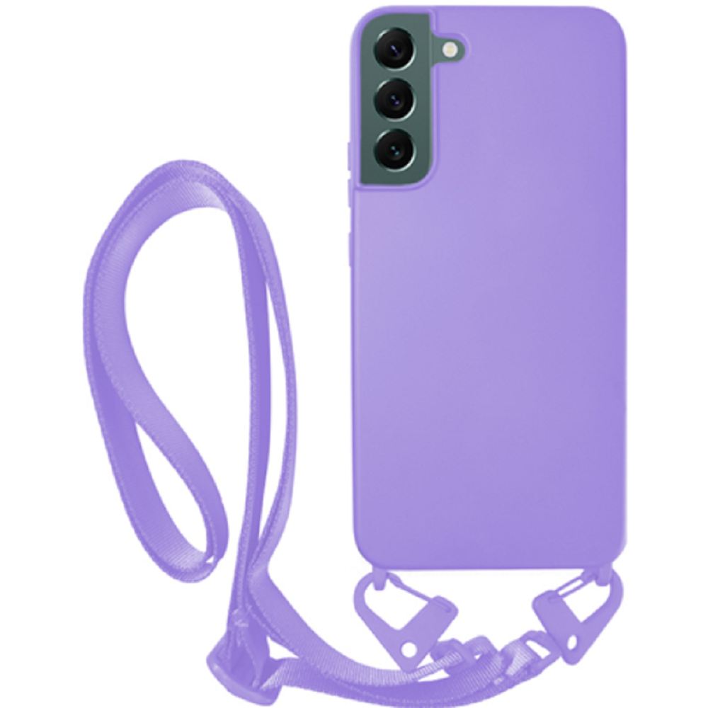 Vivid Silicone Strap - Θήκη Σιλικόνης με Λουράκι Λαιμού - Samsung Galaxy S22 5G - Lilac (VISISTRAP217LILAC)