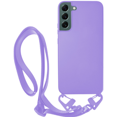 Vivid Silicone Strap - Θήκη Σιλικόνης με Λουράκι Λαιμού - Samsung Galaxy S22 5G - Lilac (VISISTRAP217LILAC)