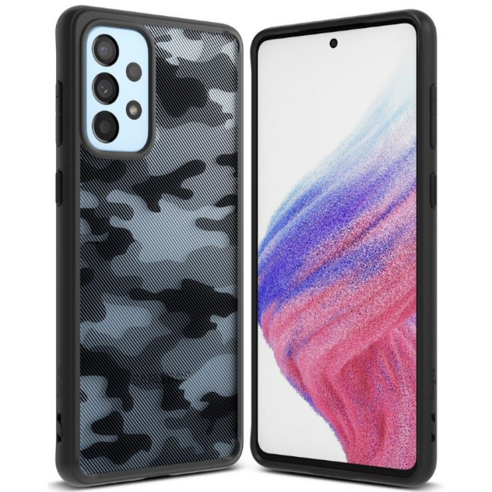 Ringke Fusion Σκληρή Θήκη με TPU Bumper - Samsung Galaxy A53 5G - Matte Camo Black (8809848205286)
