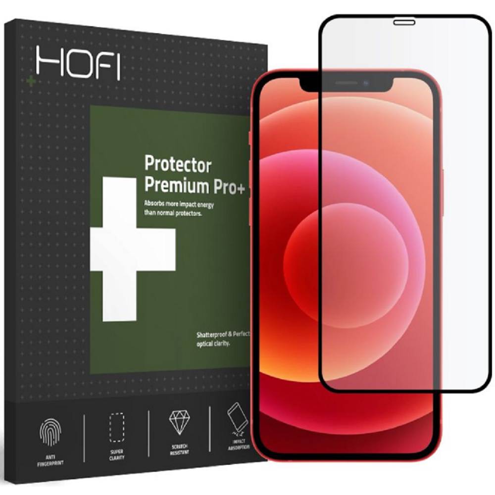 Hofi Premium Pro+ Tempered Glass - Fullface Αντιχαρακτικό Γυαλί Οθόνης - Apple iPhone 12 / 12 Pro - Black (0795787713976)