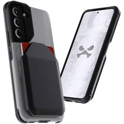 Ghostek Exec 5 - Ανθεκτική Θήκη-Πορτοφόλι Samsung Galaxy S22 5G - Gray (GHOCAS3000)