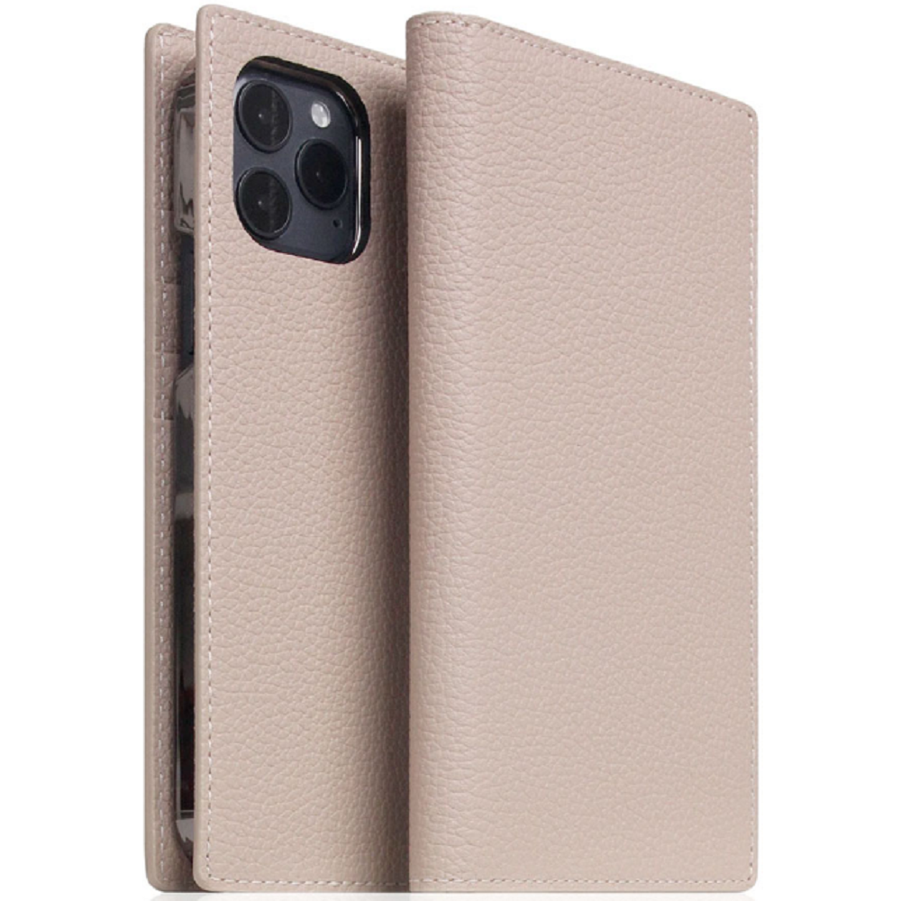 SLG Design D8 Full Grain Leather - Δερμάτινη Θήκη Flip Apple iPhone 13 Pro Max - Light Cream (SD-D8G-DC-IP13PM-LC)