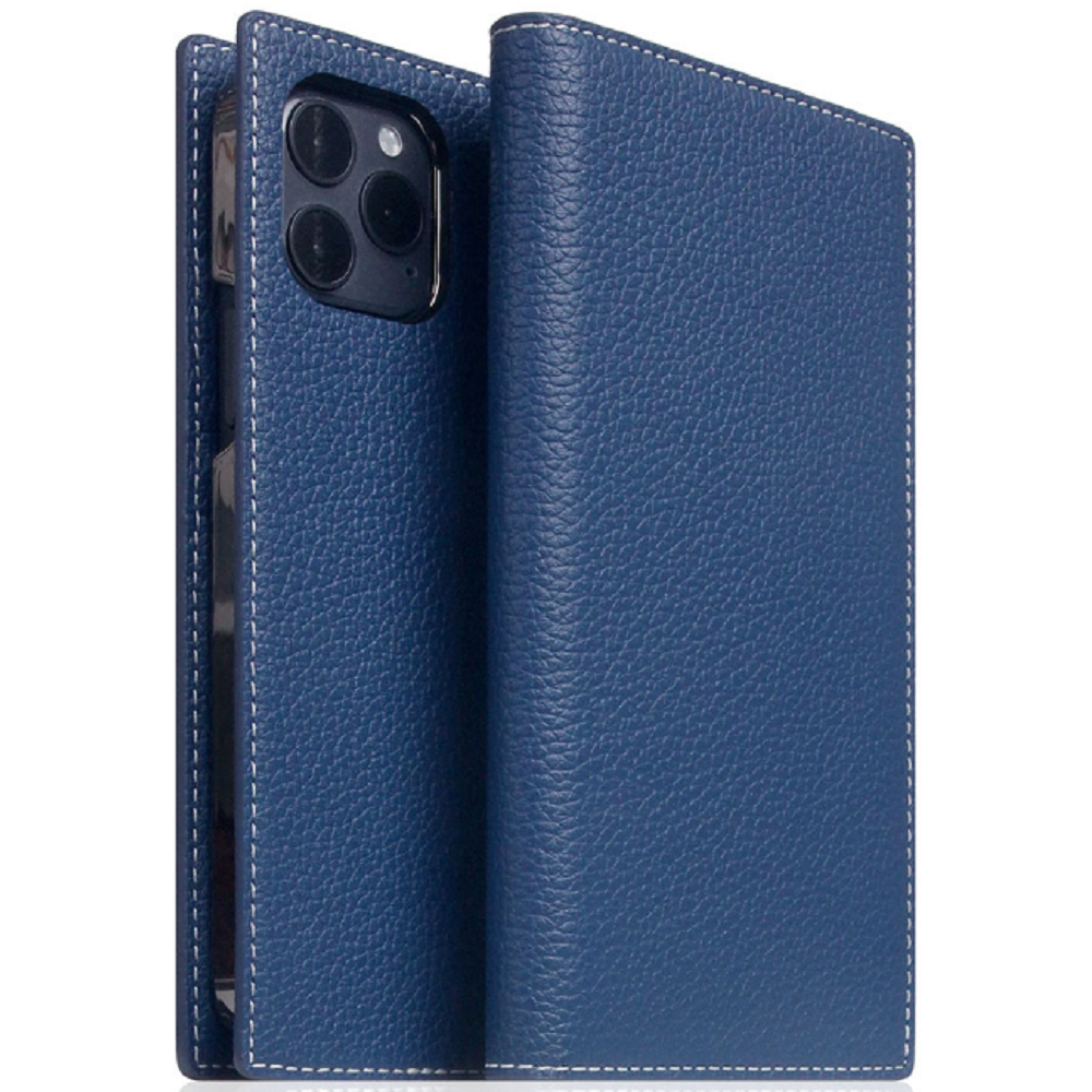 SLG Design D8 Full Grain Leather - Δερμάτινη Θήκη Flip Apple iPhone 13 Pro Max - Navy Blue (SD-D8G-DC-IP13PM-NB)