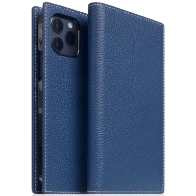 SLG Design D8 Full Grain Leather - Δερμάτινη Θήκη Flip Apple iPhone 13 Pro Max - Navy Blue (SD-D8G-DC-IP13PM-NB)