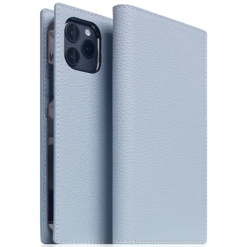 SLG Design D8 Full Grain Leather - Δερμάτινη Θήκη Flip Apple iPhone 13 Pro Max - Powder Blue (SD-D8G-DC-IP13PM-PB)