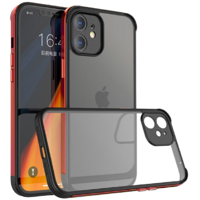 Bodycell Aluminium Bumper - Διάφανη Σκληρή Θήκη με Bumper Αλουμινίου - Apple iPhone 11 - Red (5206015056437)