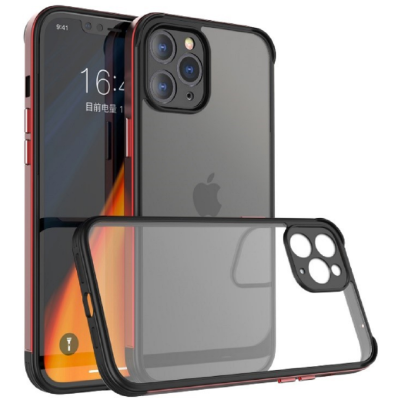 Bodycell Aluminium Bumper - Διάφανη Σκληρή Θήκη με Bumper Αλουμινίου - Apple iPhone 11 Pro Max - Red (5206015056475)