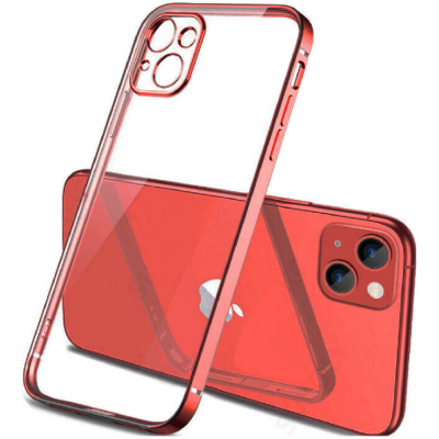Bodycell HD Διάφανη Θήκη Σιλικόνης Apple iPhone 13 mini - Red (5206015067273)