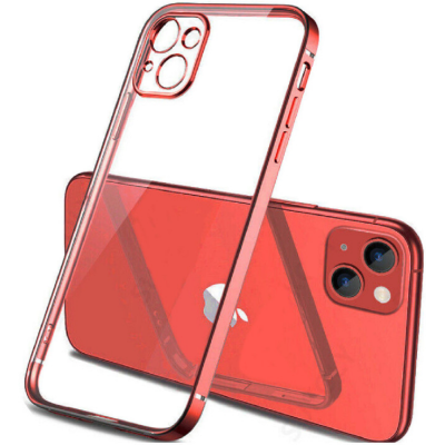 Bodycell HD Διάφανη Θήκη Σιλικόνης Apple iPhone 13 - Red (5206015067327)