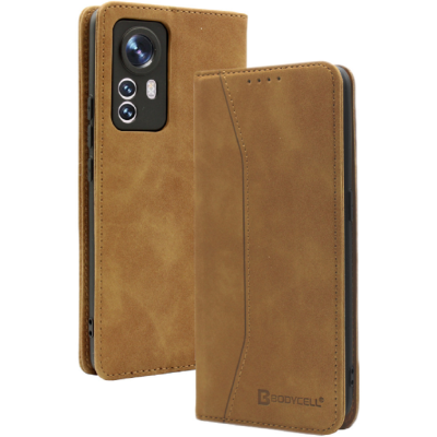 Bodycell Θήκη - Πορτοφόλι Xiaomi 12 Pro 5G - Brown (5206015060601)