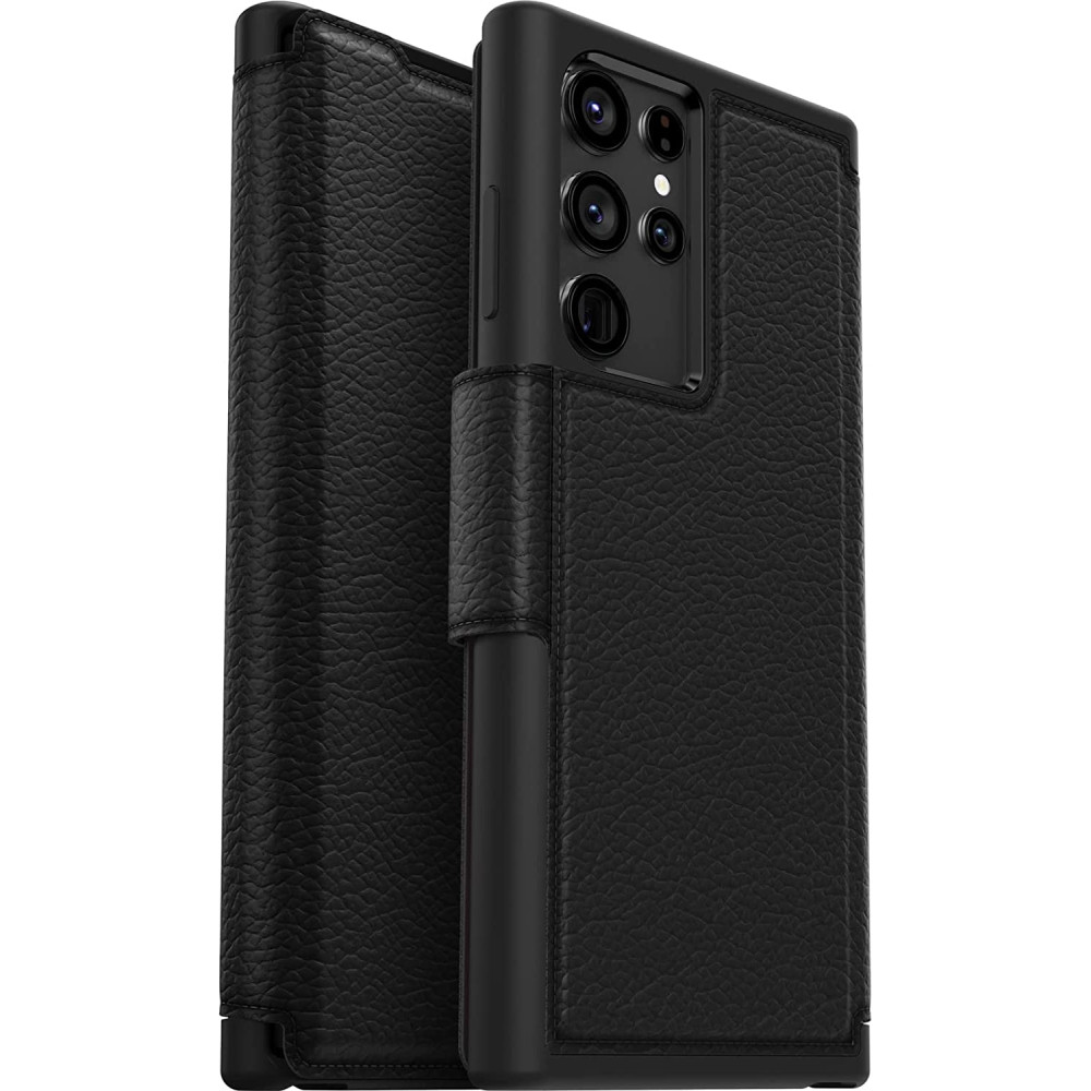 Otterbox Strada - Premium Δερμάτινη Θήκη - Πορτοφόλι Samsung Galaxy S22 Ultra 5G - Black (77-86493)