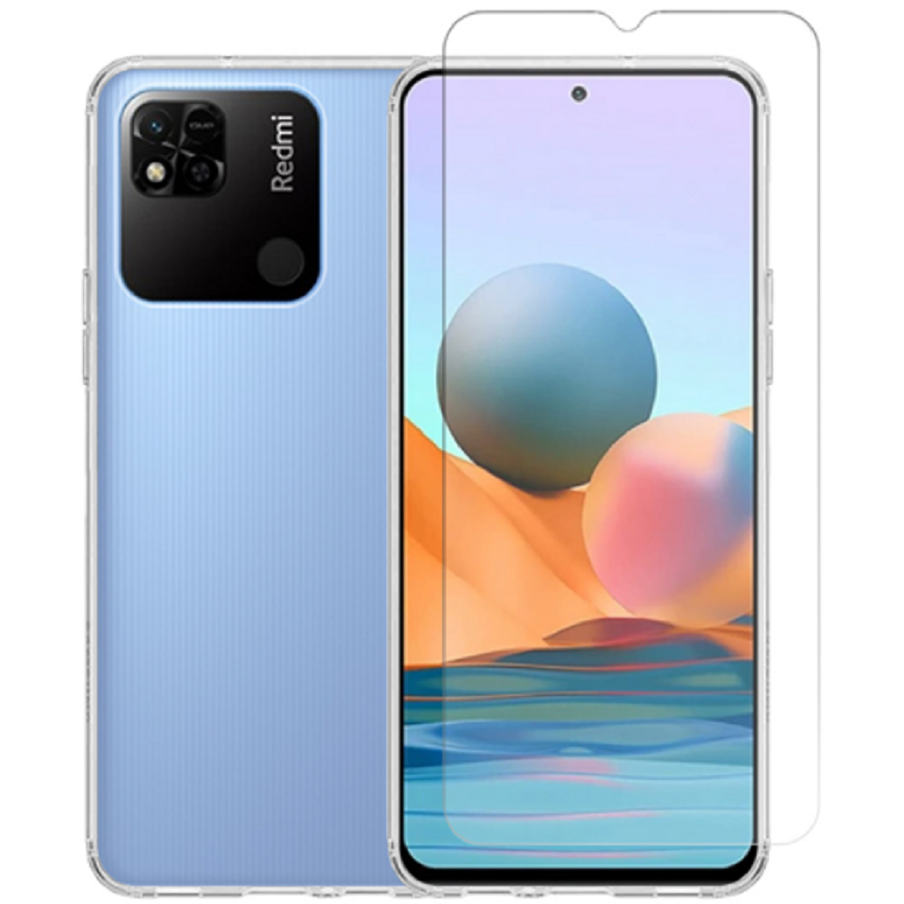 Vivid Σετ Διάφανη Θήκη Σιλικόνης & Tempered Glass - Xiaomi Redmi 10A - Transparent (VIGELLY241GLASSTN)