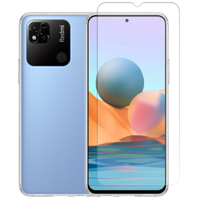 Vivid Σετ Διάφανη Θήκη Σιλικόνης & Tempered Glass - Xiaomi Redmi 10A - Transparent (VIGELLY241GLASSTN)