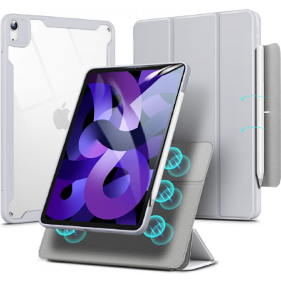 ESR Rebound Hybrid 360 Θήκη Apple iPad Air 7 2024 11" / iPad Air 6 2024 11" / Air 5 2022 10.9" / Air 4 2020 10.9" με Υποδοχή Apple Pencil - Silver Grey (4894240164303)