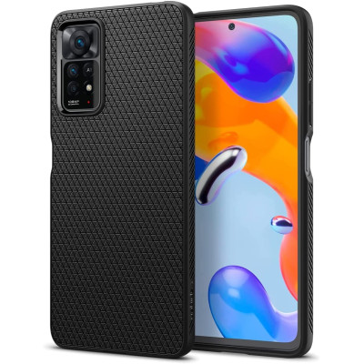 Spigen Θήκη Σιλικόνης Liquid Air - Xiaomi Redmi Note 11 Pro / Redmi Note 12 Pro 4G - Matte Black (ACS04414)