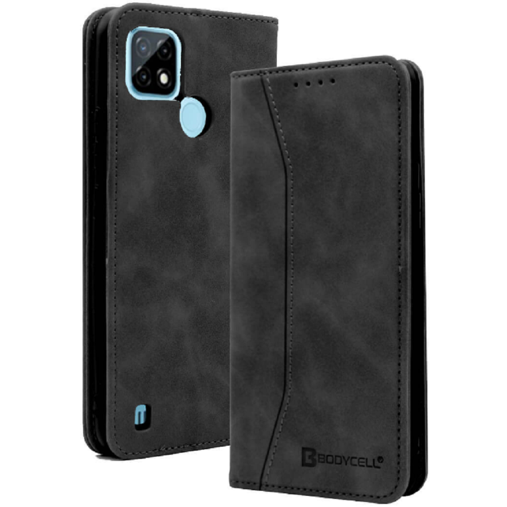 Bodycell Θήκη - Πορτοφόλι Realme C21 - Black (5206015059049)