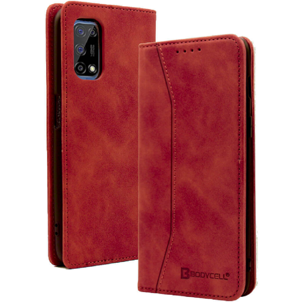 Bodycell Θήκη - Πορτοφόλι Realme 7 5G - Red (5206015002458)