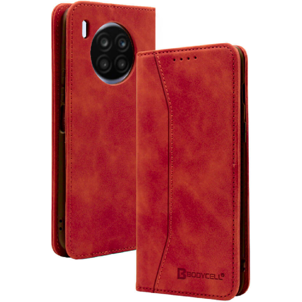 Bodycell Θήκη - Πορτοφόλι Honor 50 Lite - Red (5206015059766)