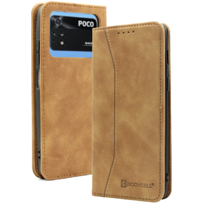 Bodycell Θήκη - Πορτοφόλι Xiaomi Poco M4 Pro 4G - Brown (5206015060717)