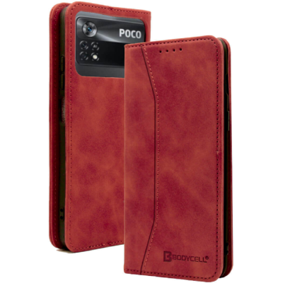 Bodycell Θήκη - Πορτοφόλι Xiaomi Poco X4 Pro 5G - Red (5206015000942)