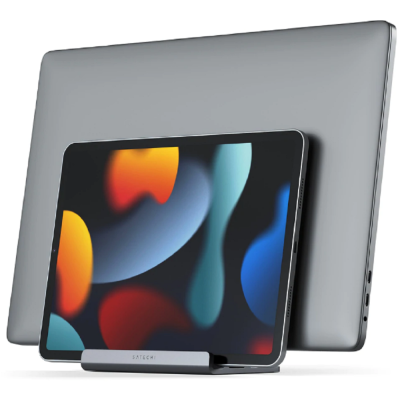 Satechi Dual Vertical Laptop Stand - Βάση Αλουμινίου για Laptop / Tablet / Smartphone (ST-ADVSM)