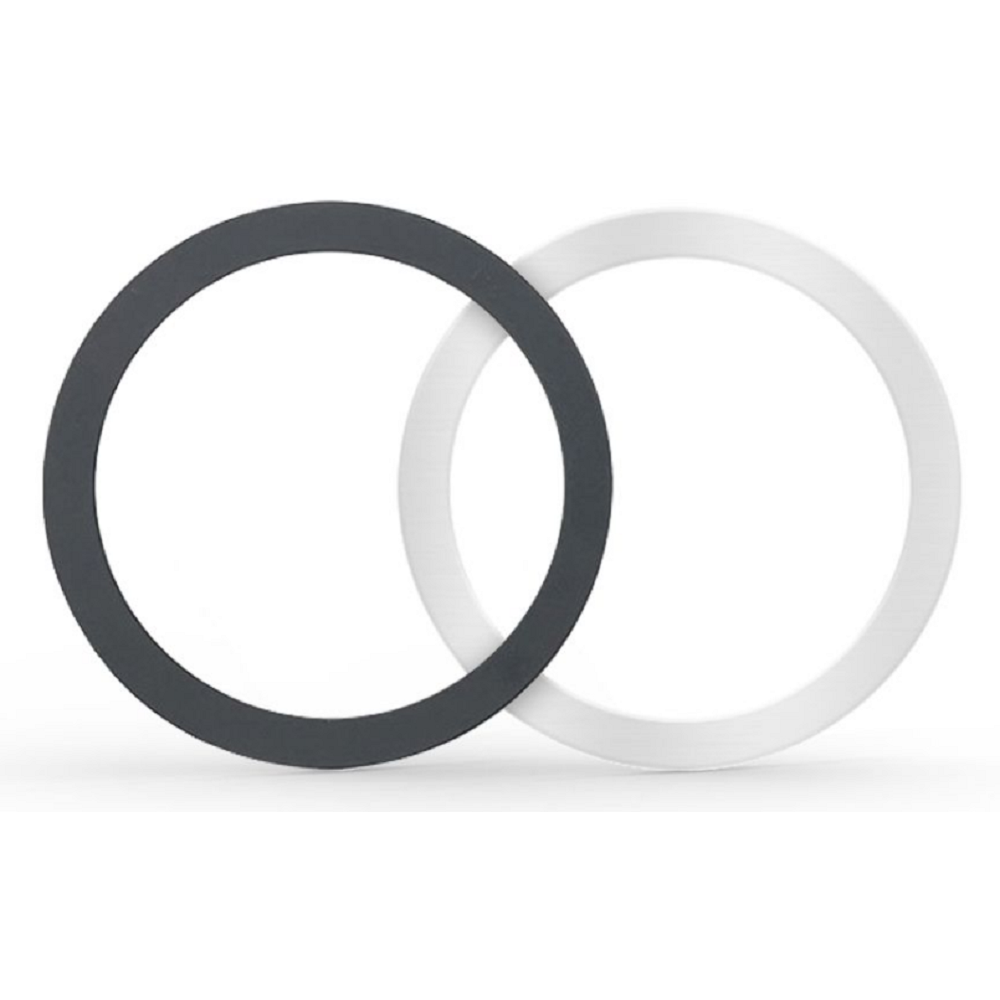Tech - Protect MagMat Universal Magnetic Ring - Αυτοκόλλητος Μαγνητικός Δακτύλιος MagSafe - 2 Τεμάχια - Black / Silver (9589046921544)