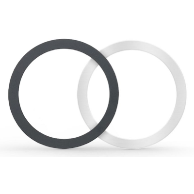 Tech - Protect MagMat Universal Magnetic Ring - Αυτοκόλλητος Μαγνητικός Δακτύλιος MagSafe - 2 Τεμάχια - Black / Silver (9589046921544)