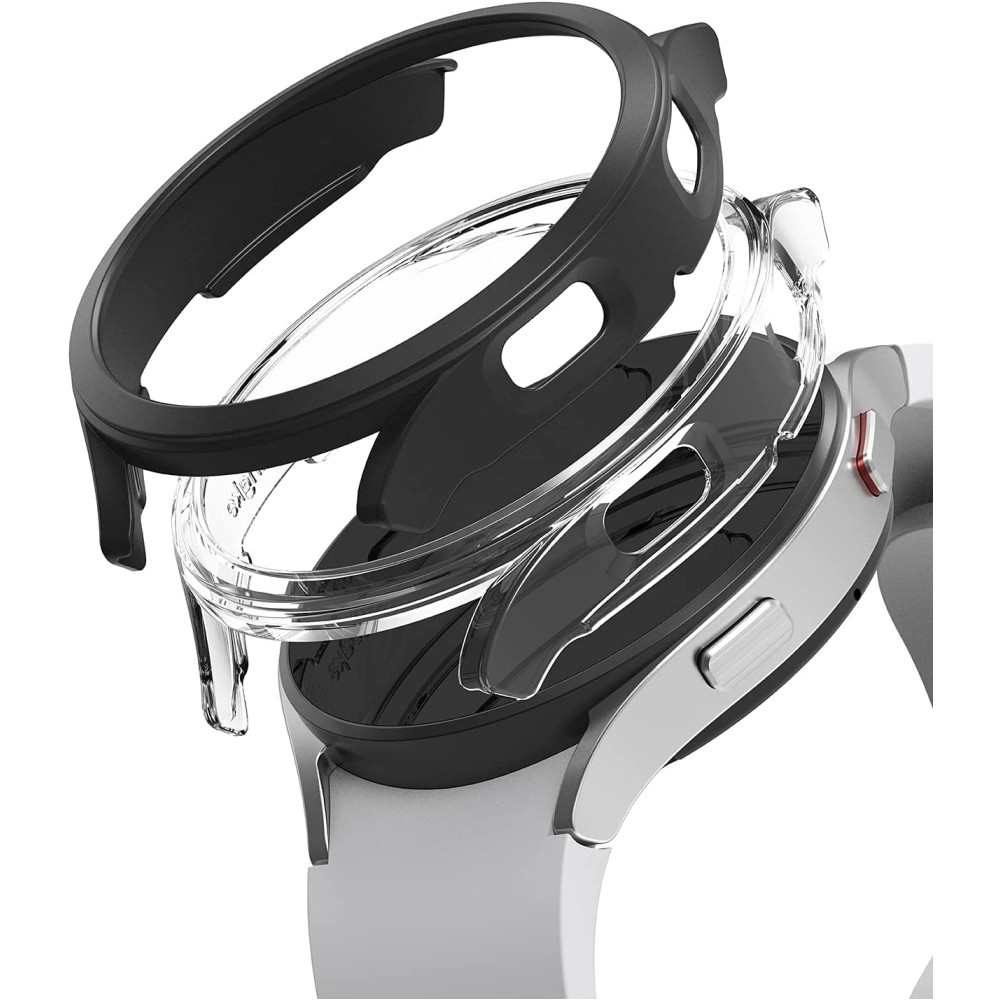 Ringke Θήκη Slim Case - Samsung Galaxy Watch 4 44mm - Clear / Black - 2 Τεμάχια (8809818847829)