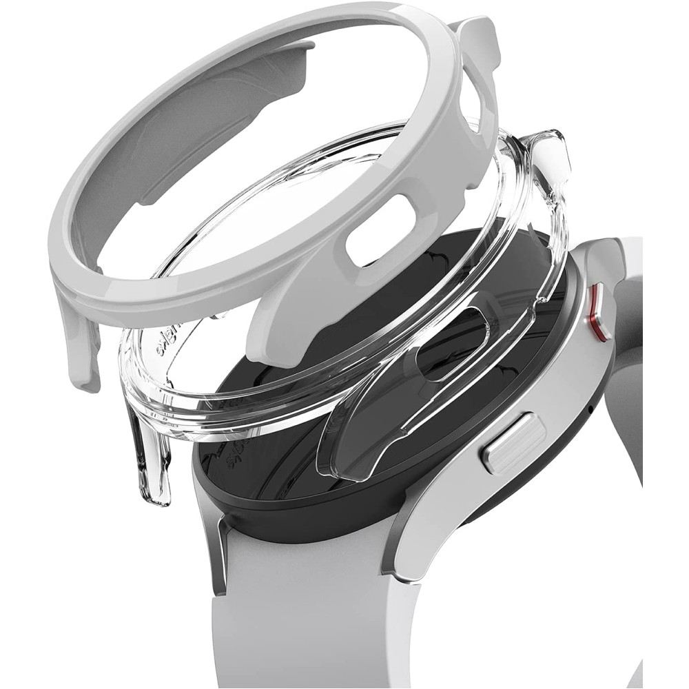 Ringke Θήκη Slim Case - Samsung Galaxy Watch 4 44mm - Clear / Light Grey - 2 Τεμάχια (8809818847836)